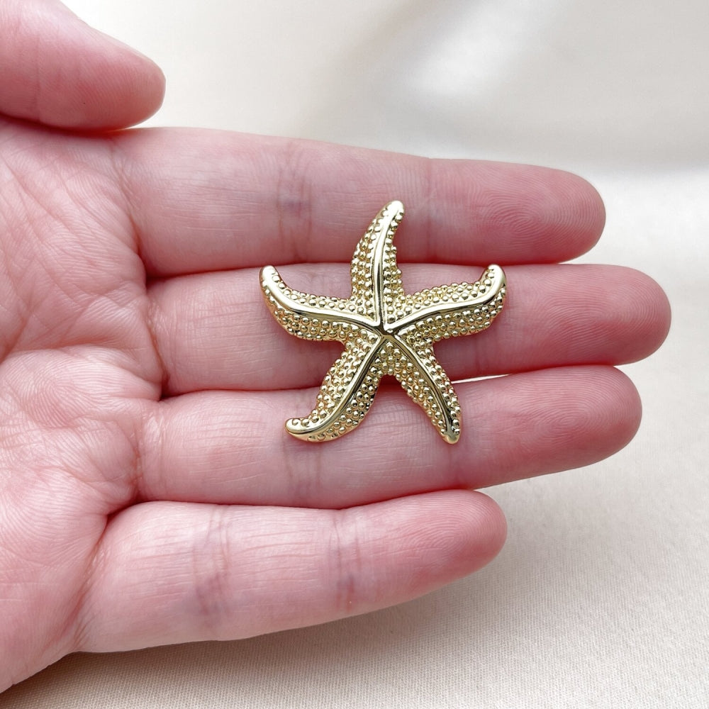 Oro Laminado Fancy Pendant, Gold Filled Style Star Design, Polished, Golden Finish