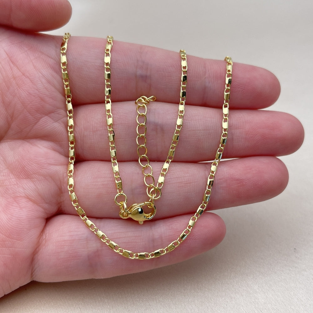 Oro Laminado Basic Necklace, Gold Filled Style Polished, Golden Finish