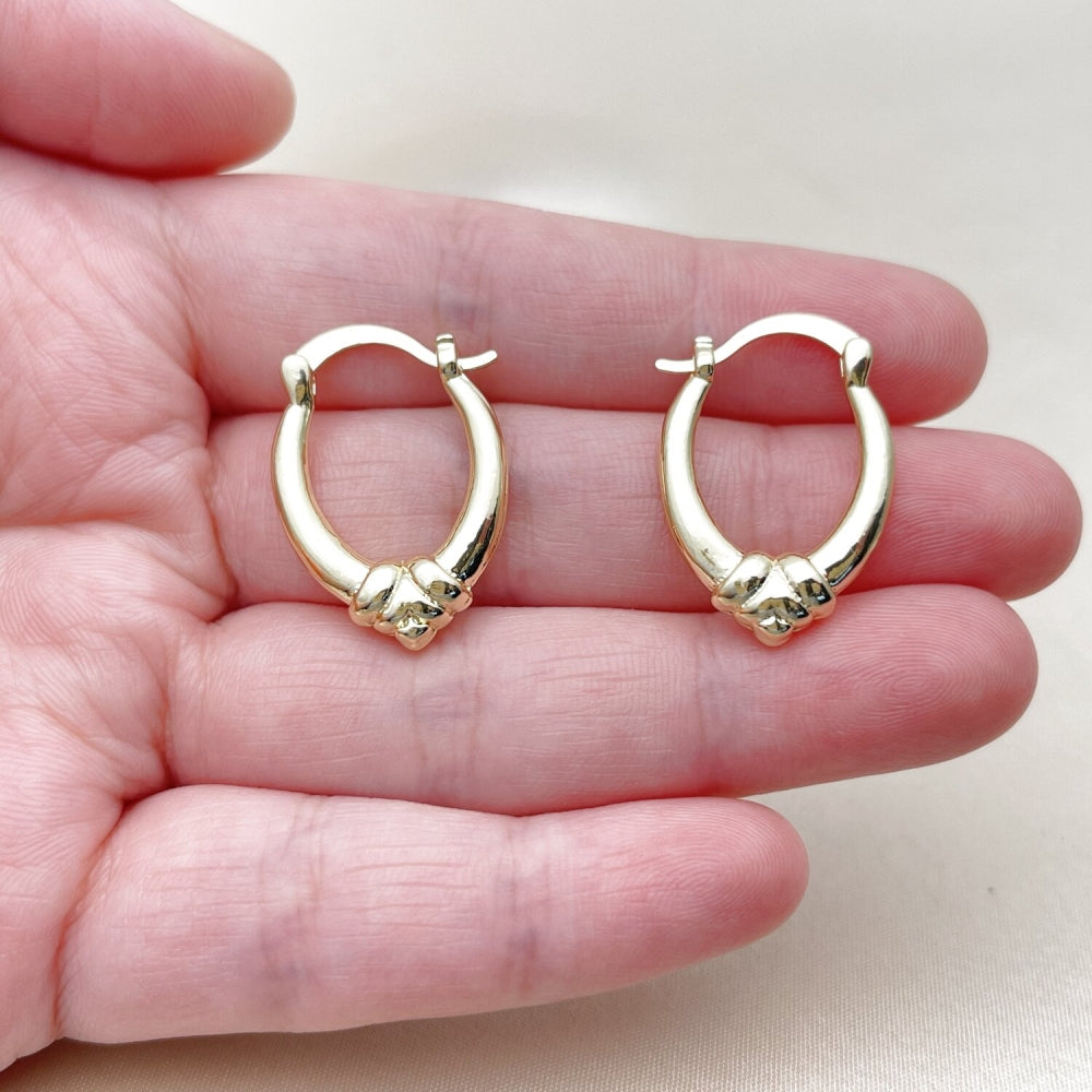 Oro Laminado Small Hoop, Gold Filled Style Polished, Golden Finish