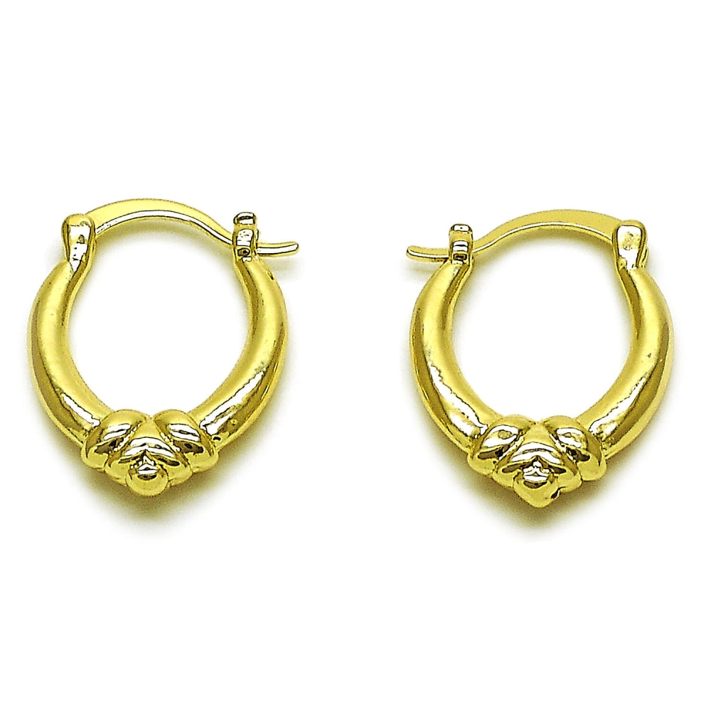 Oro Laminado Small Hoop, Gold Filled Style Polished, Golden Finish
