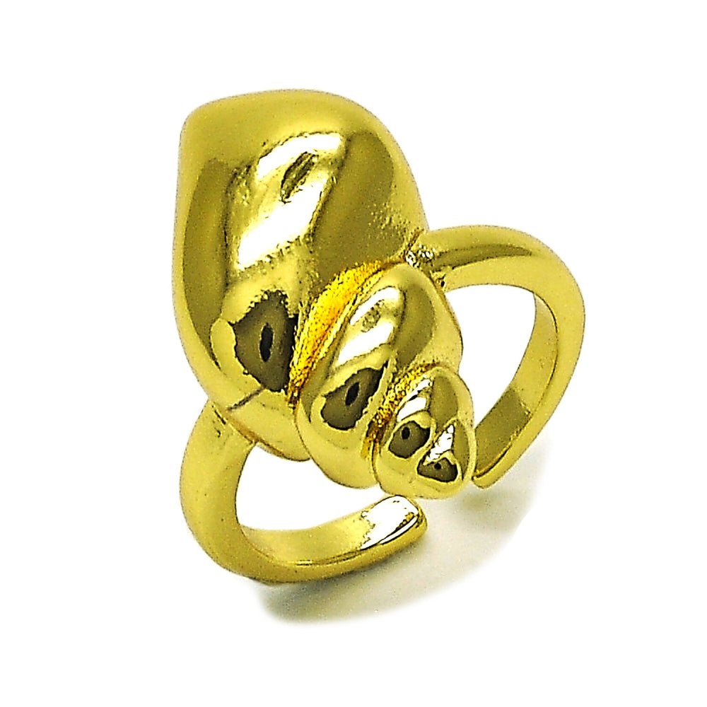 Oro Laminado Elegant Ring, Gold Filled Style Snail Design, Polished, Golden Finish