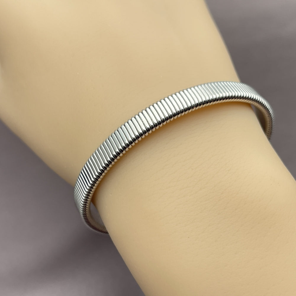 Rhodium Gold Filled Individual Bangle, Polished, Rhodium Finish