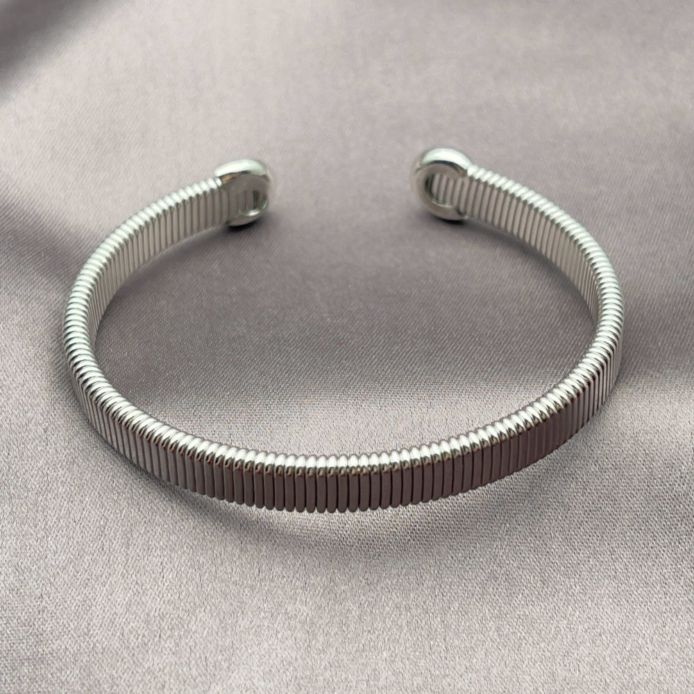 Rhodium Gold Filled Individual Bangle, Polished, Rhodium Finish