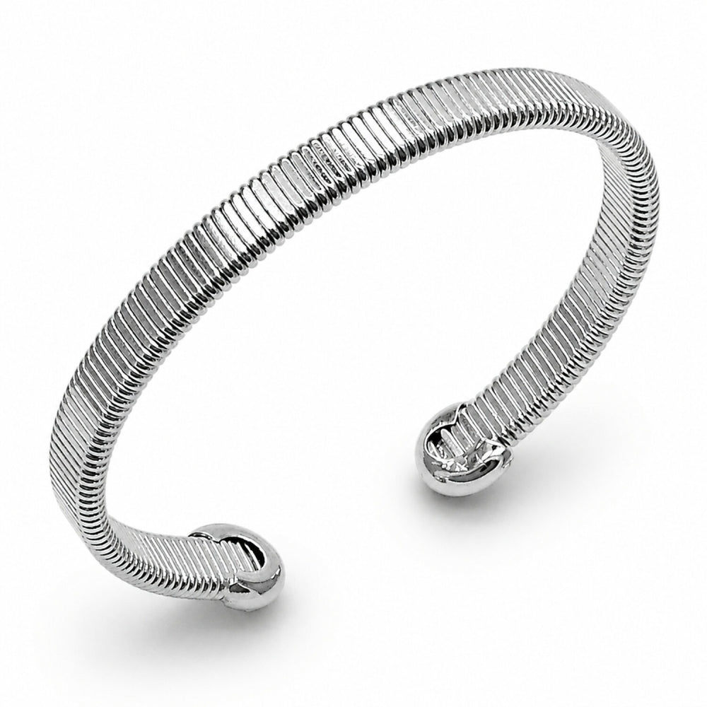 Rhodium Gold Filled Individual Bangle, Polished, Rhodium Finish