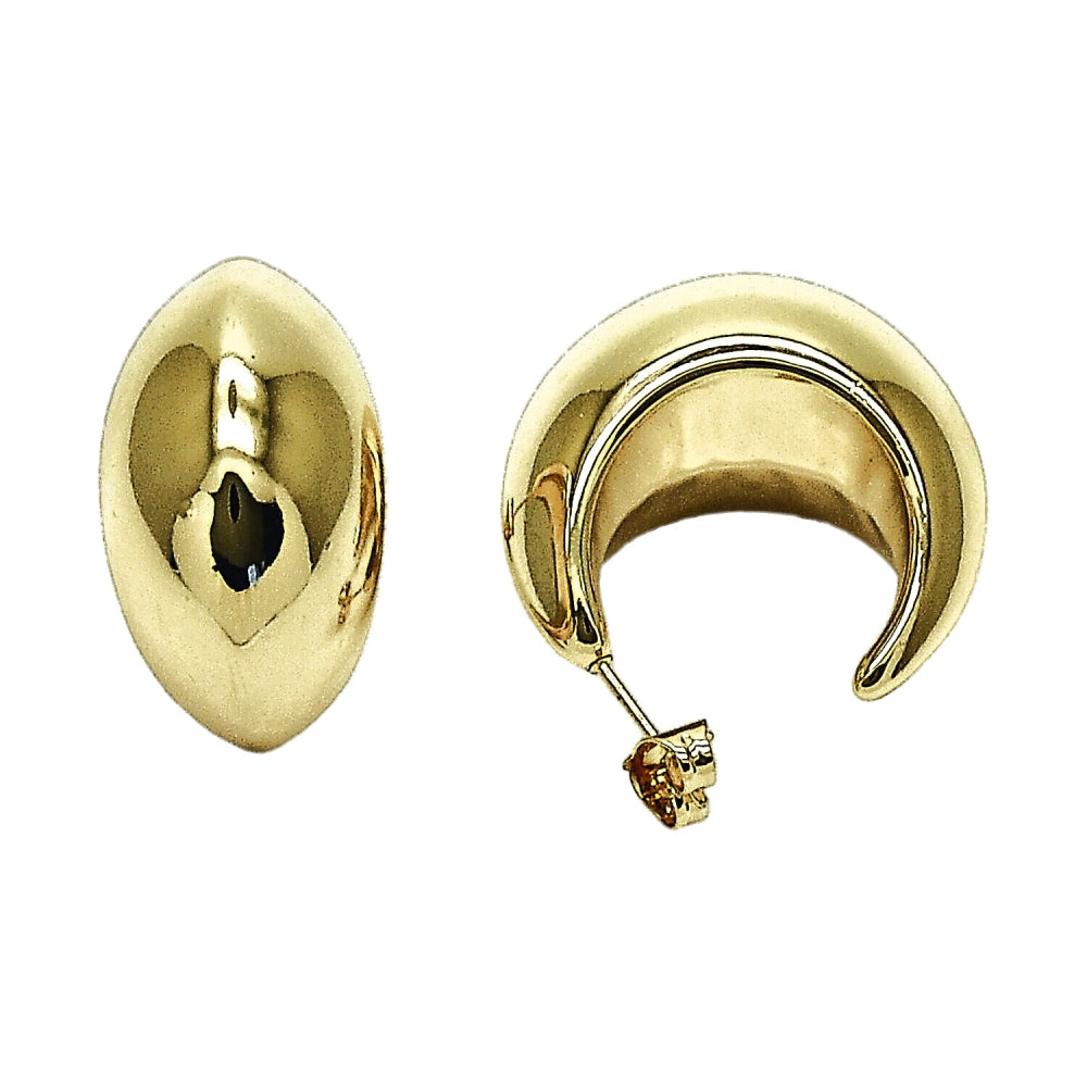 Oro Laminado Medium Hoop, Gold Filled Style Polished, Golden Finish