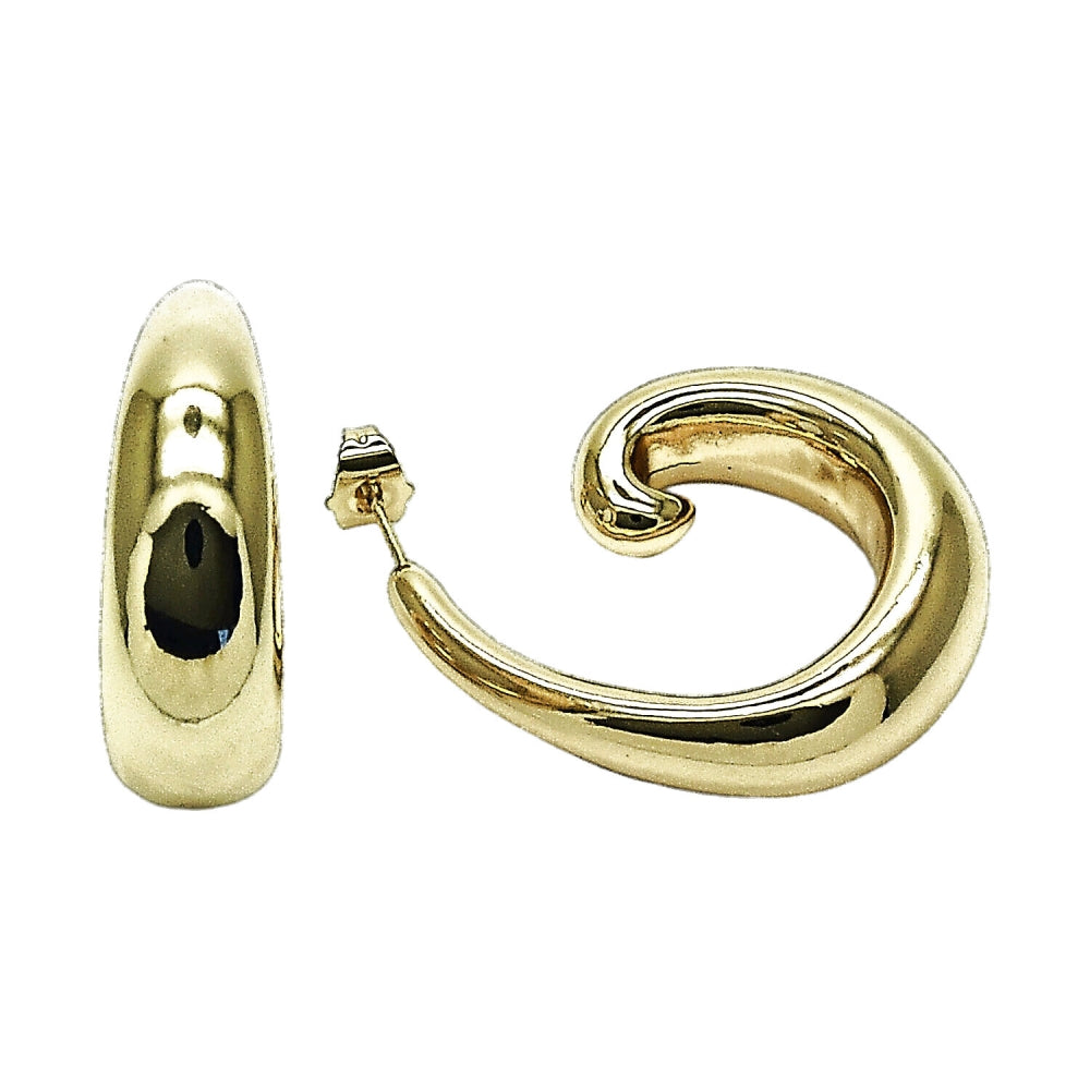 Oro Laminado Medium Hoop, Gold Filled Style Polished, Golden Finish