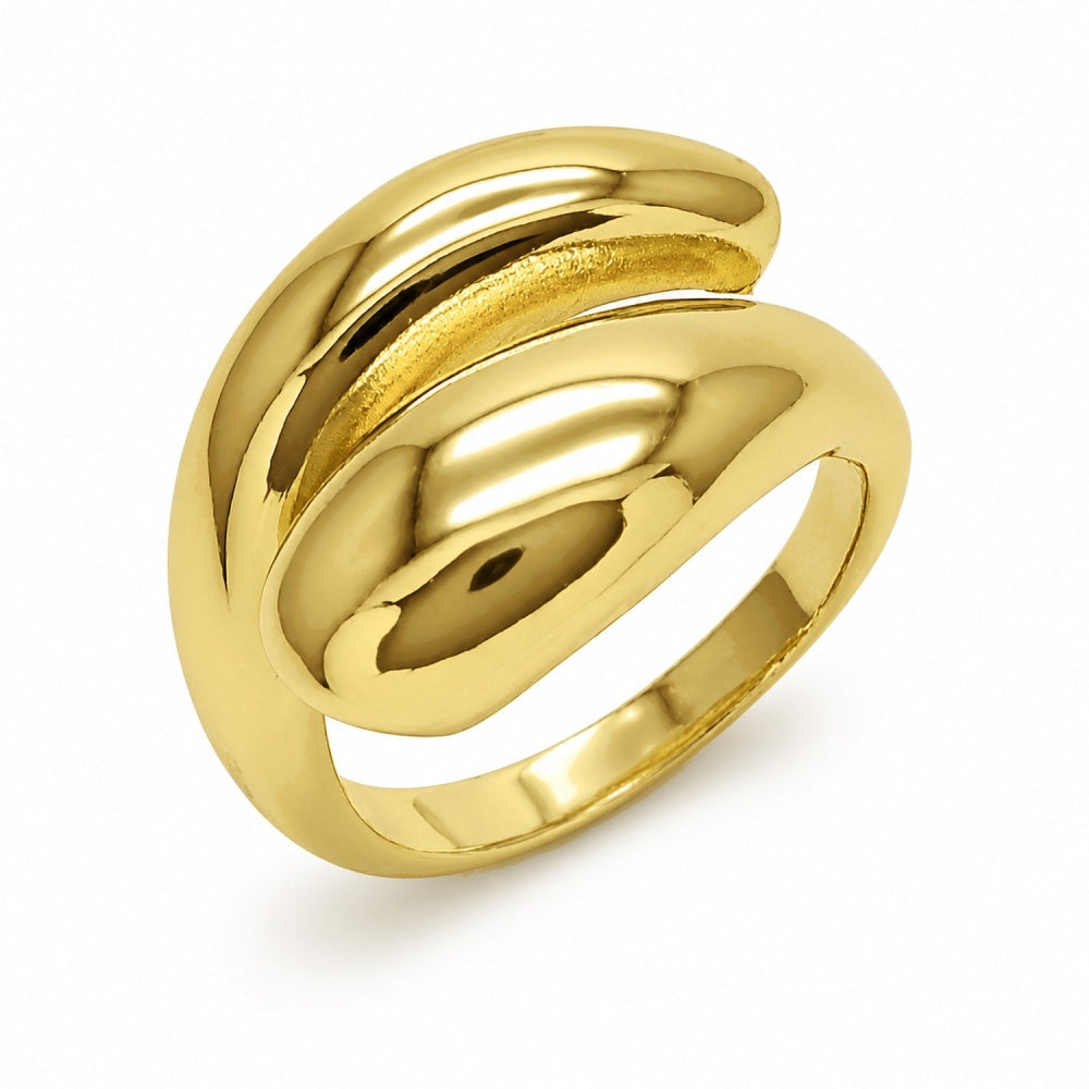 Oro Laminado Elegant Ring, Gold Filled Style Teardrop Design, Polished, Golden Finish