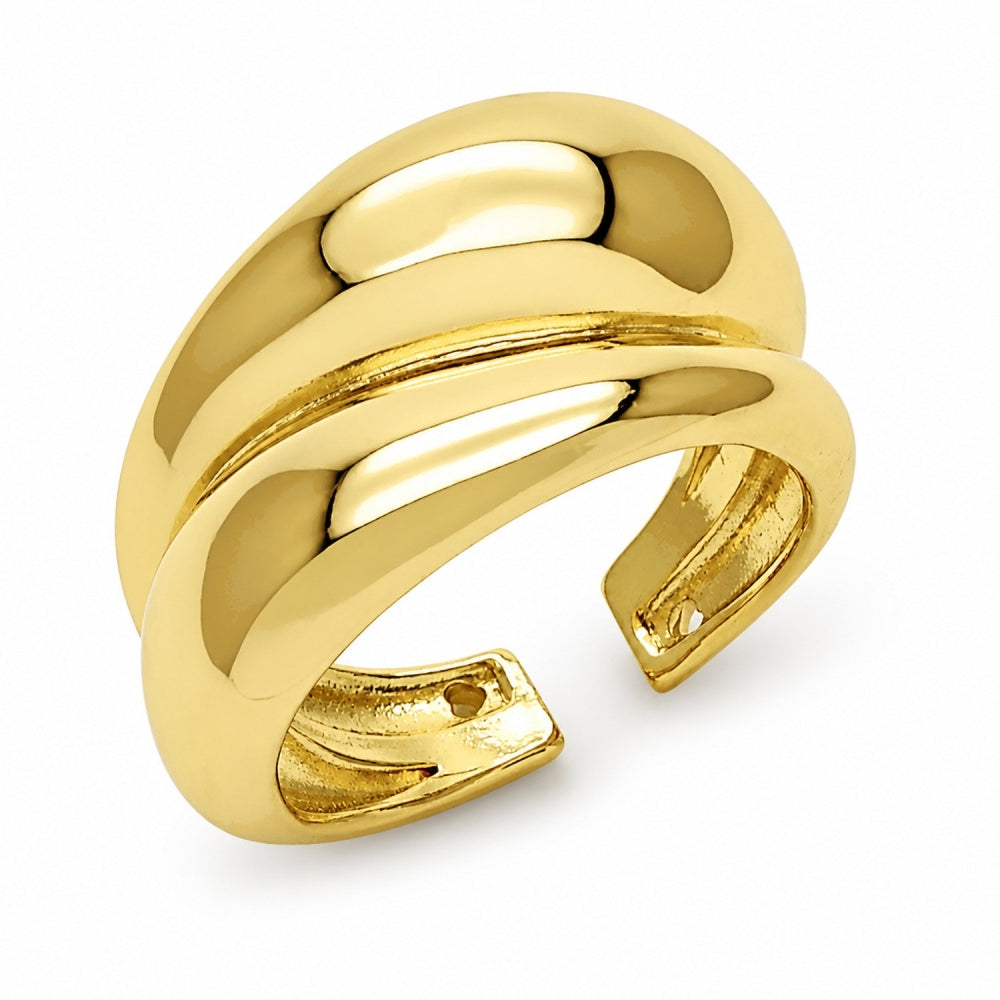 Oro Laminado Elegant Ring, Gold Filled Style Heart Design, Polished, Golden Finish