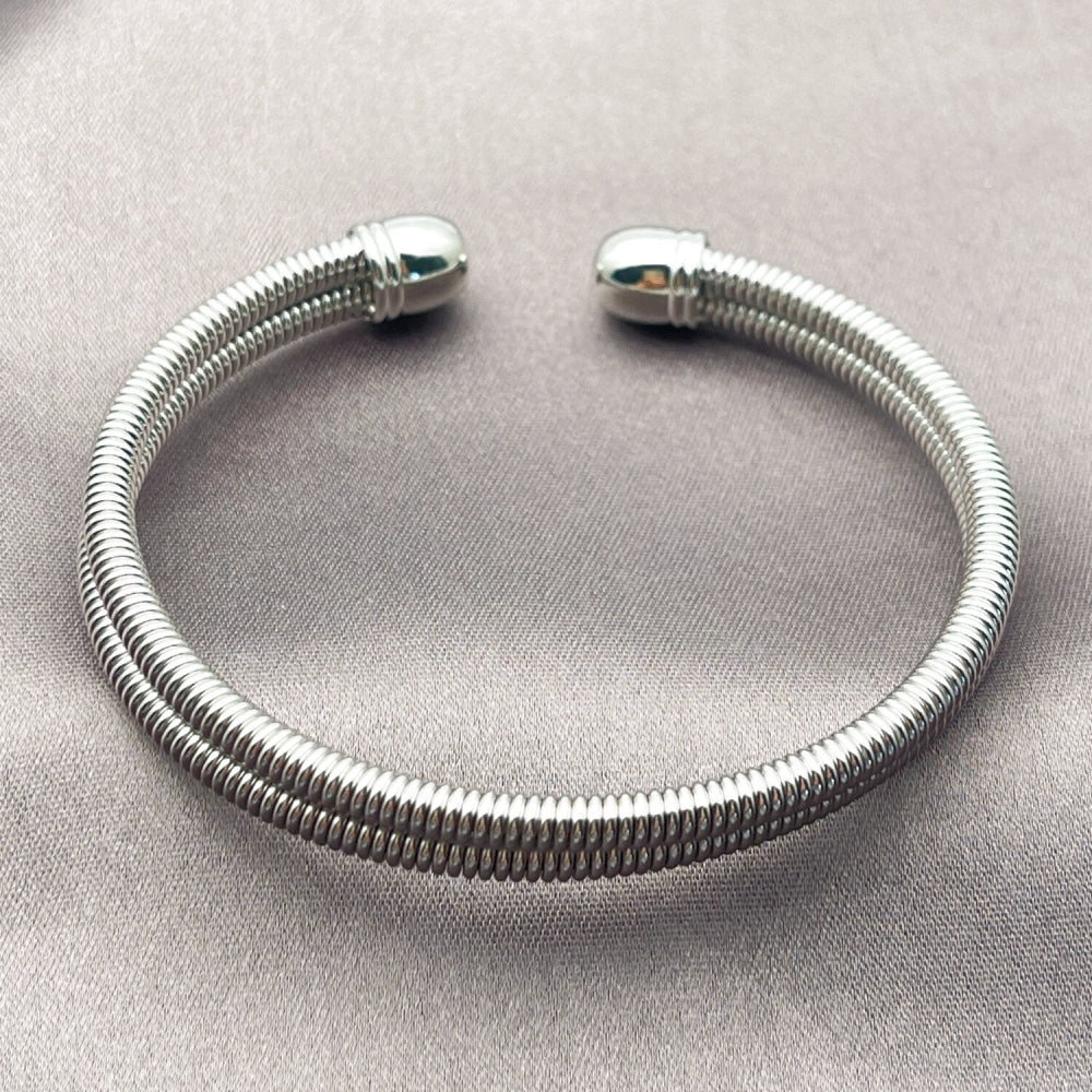 Rhodium Gold Filled Individual Bangle, Polished, Rhodium Finish