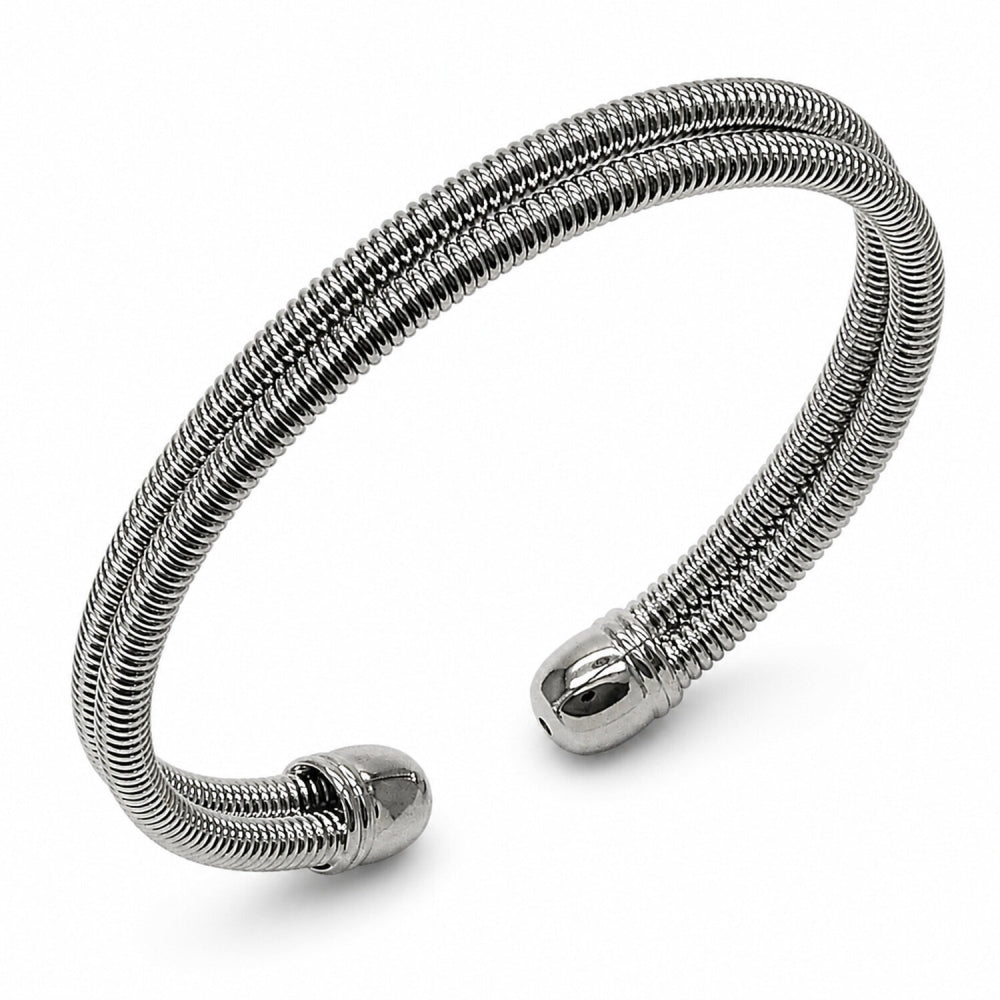 Rhodium Gold Filled Individual Bangle, Polished, Rhodium Finish