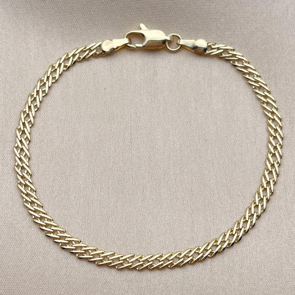 Oro Laminado Basic Anklet, Gold Filled Style Polished, Golden Finish