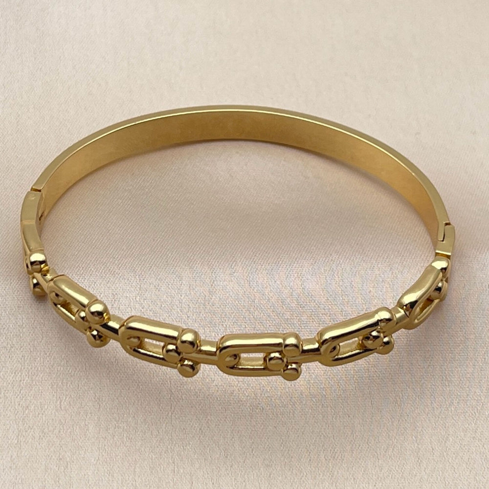 Stainless Steel Individual Bangle, Polished, Golden Finish