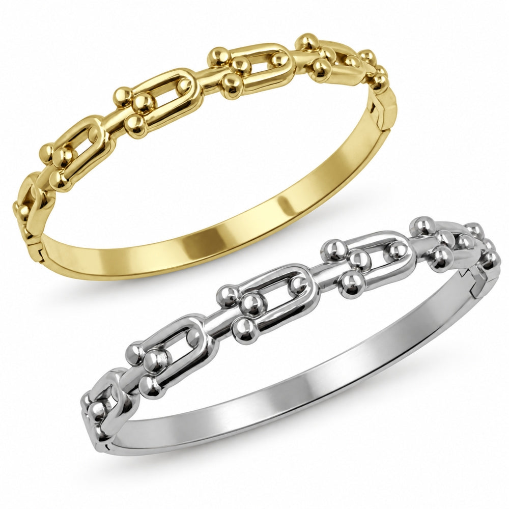 Stainless Steel Individual Bangle, Polished, Golden Finish