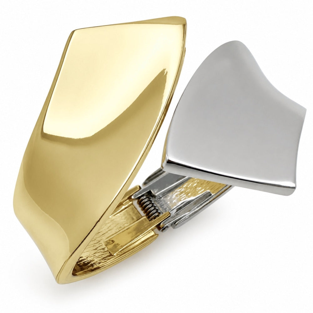 Oro Laminado Individual Bangle, Gold Filled Style Polished, Two Tone