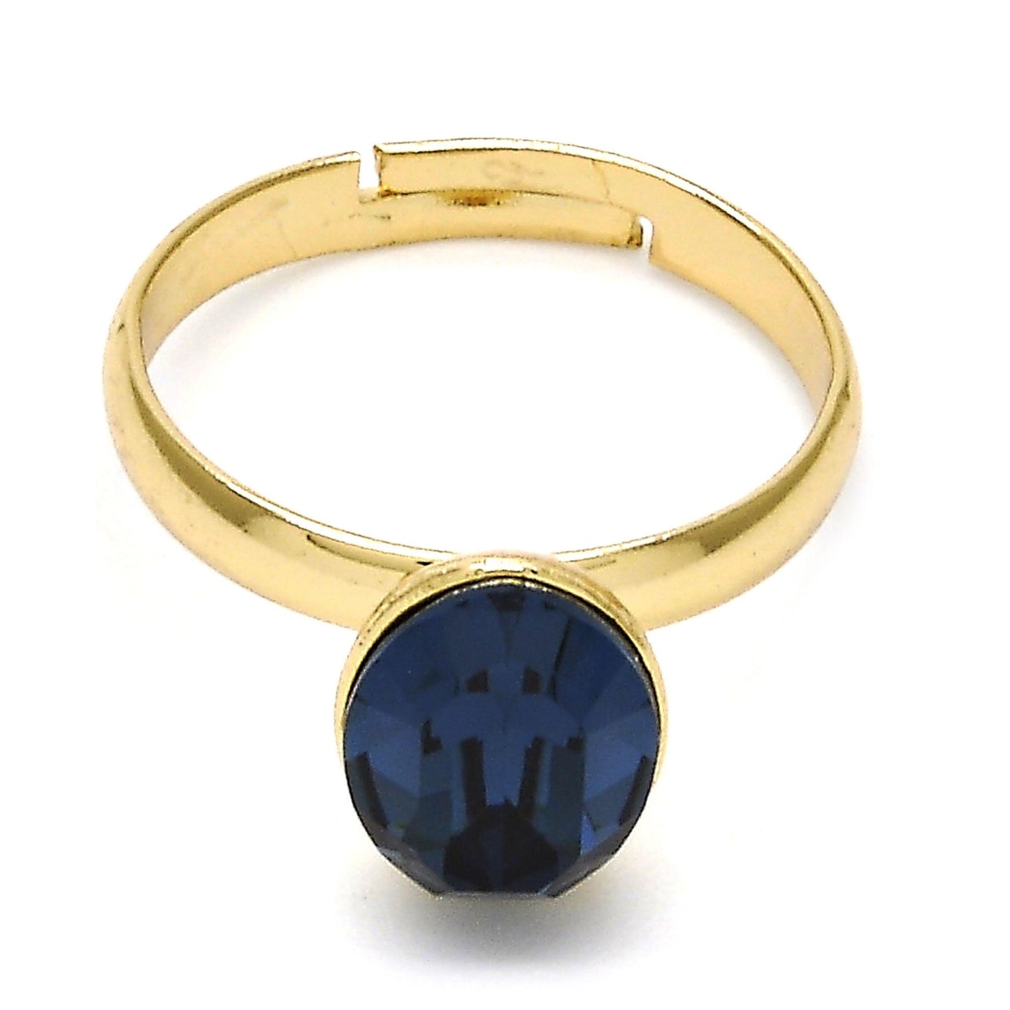 Oro Laminado Multi Stone Ring, Gold Filled Style with Montana Swarovski Crystals, Polished, Golden Finish