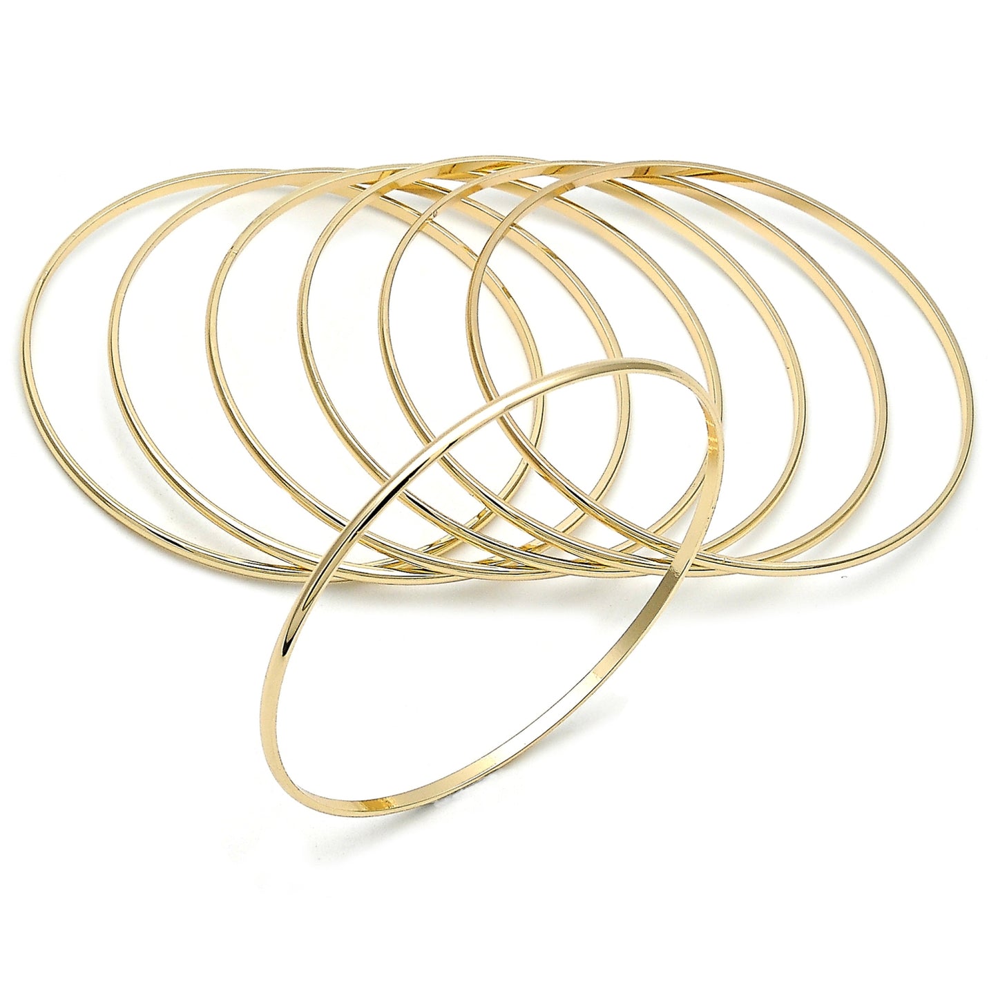 Oro Laminado Semanario Bangle, Gold Filled Style Polished, Golden Finish