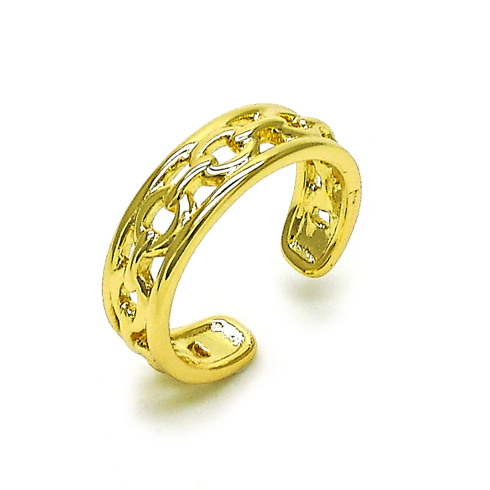 Oro Laminado Elegant Ring, Gold Filled Style Rolo Design, Polished, Golden Finish