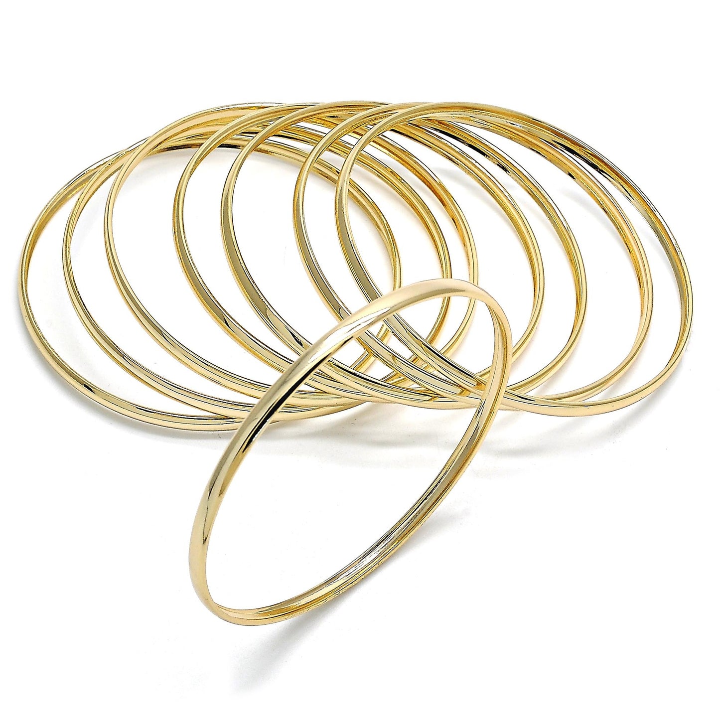 Oro Laminado Semanario Bangle, Gold Filled Style Polished, Golden Finish