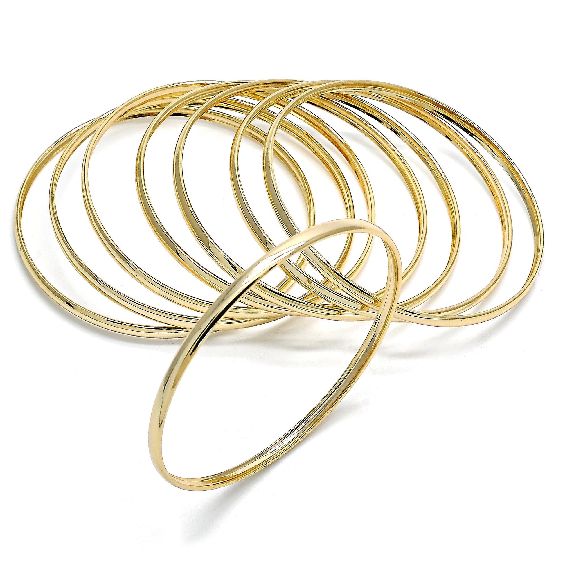 Oro Laminado Semanario Bangle, Gold Filled Style Polished, Golden Finish