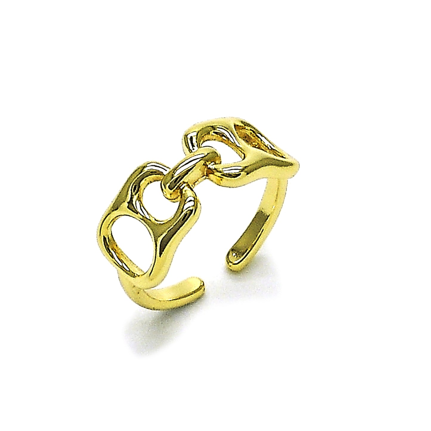 Oro Laminado Elegant Ring, Gold Filled Style Puff Mariner Design, Polished, Golden Finish