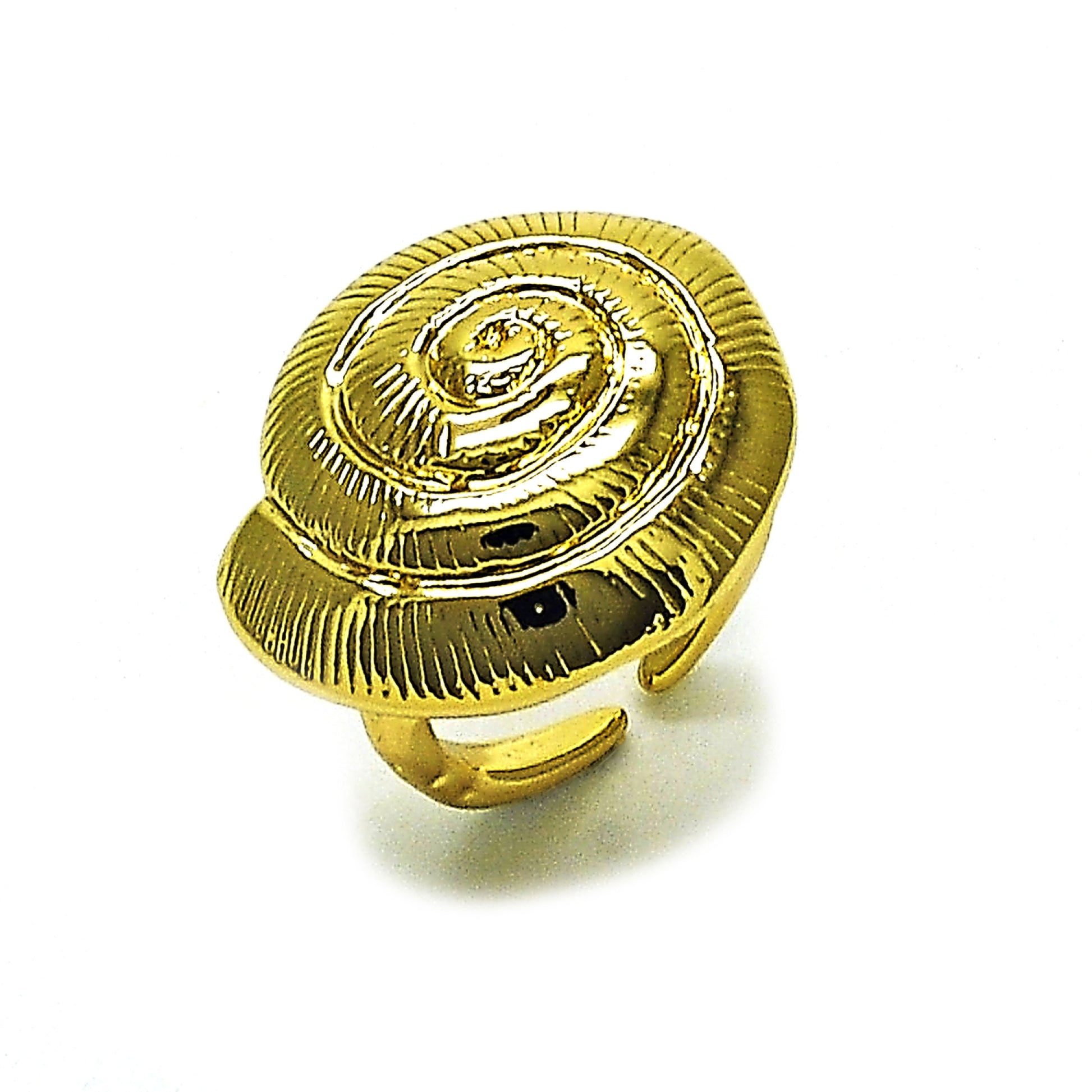 Oro Laminado Elegant Ring, Gold Filled Style Snail Design, Polished, Golden Finish