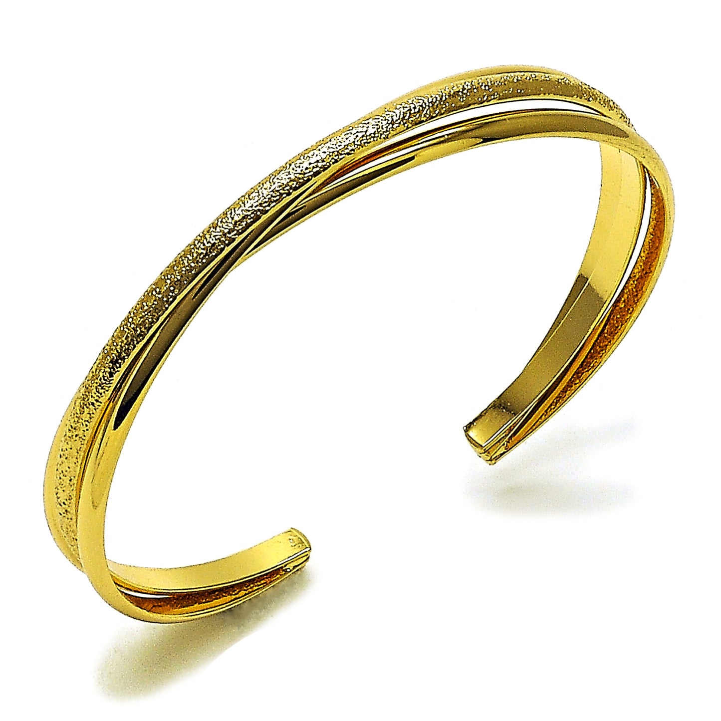 Oro Laminado Individual Bangle, Gold Filled Style Matte Finish