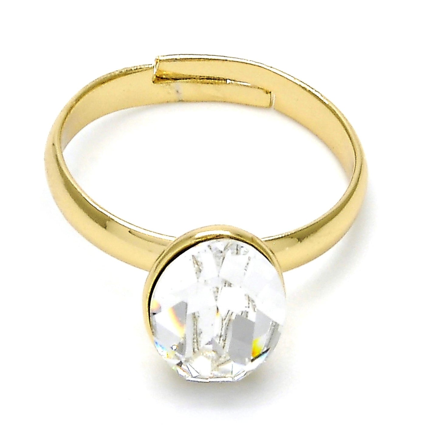 Oro Laminado Multi Stone Ring, Gold Filled Style with Crystal Swarovski Crystals, Polished, Golden Finish