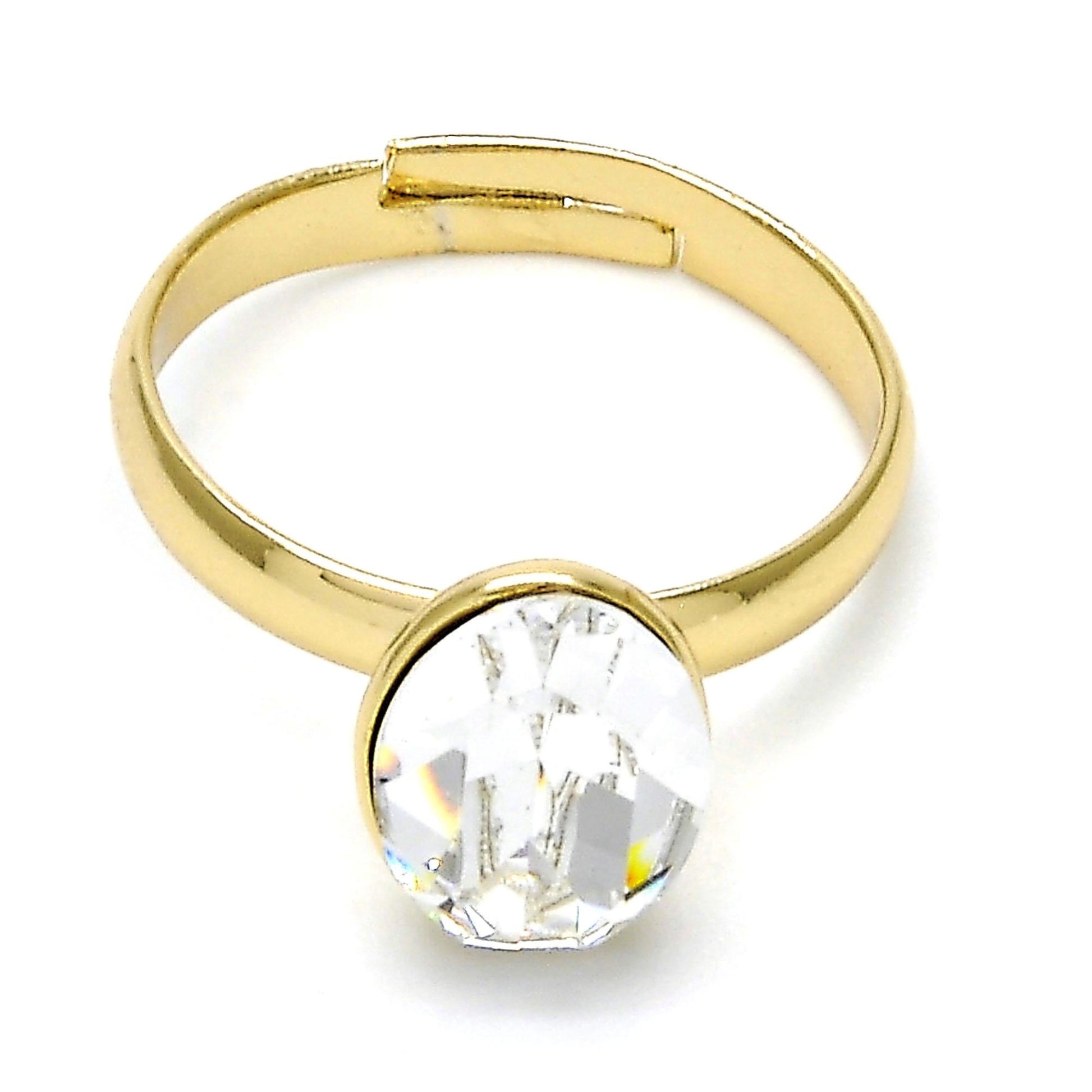 Oro Laminado Multi Stone Ring, Gold Filled Style with Crystal Swarovski Crystals, Polished, Golden Finish