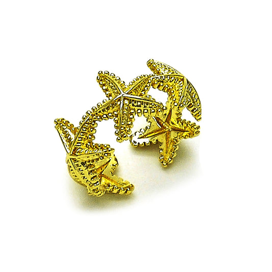 Oro Laminado Elegant Ring, Gold Filled Style Star Design, Polished, Golden Finish