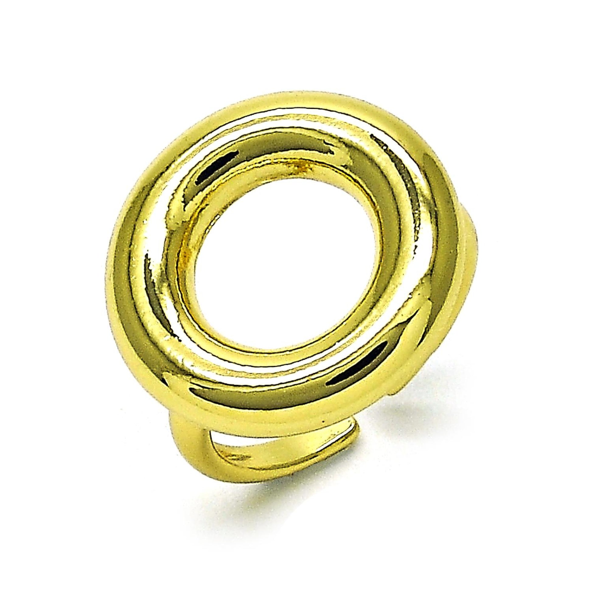 Oro Laminado Elegant Ring, Gold Filled Style Chunky Design, Polished, Golden Finish