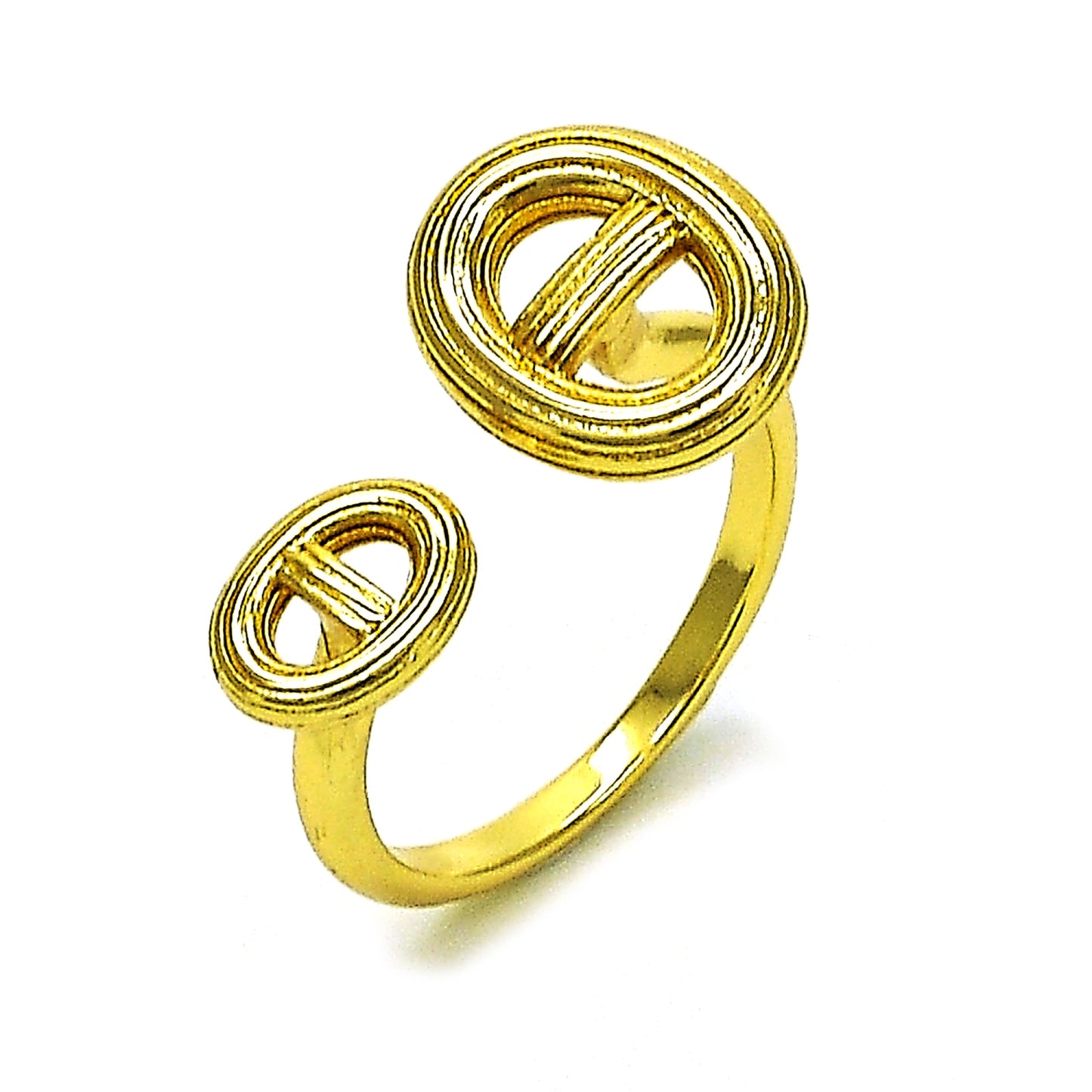 Oro Laminado Elegant Ring, Gold Filled Style Puff Mariner Design, Polished, Golden Finish