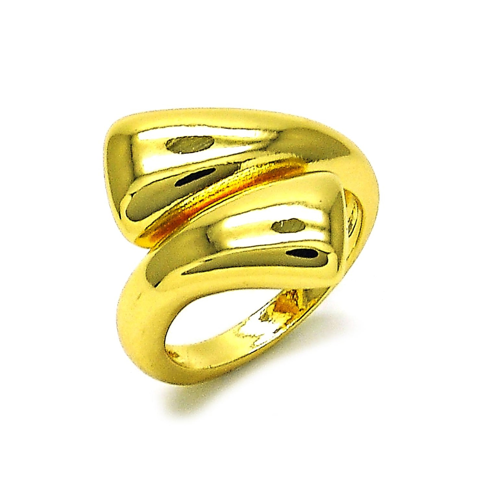 Oro Laminado Elegant Ring, Gold Filled Style Chunky Design, Polished, Golden Finish